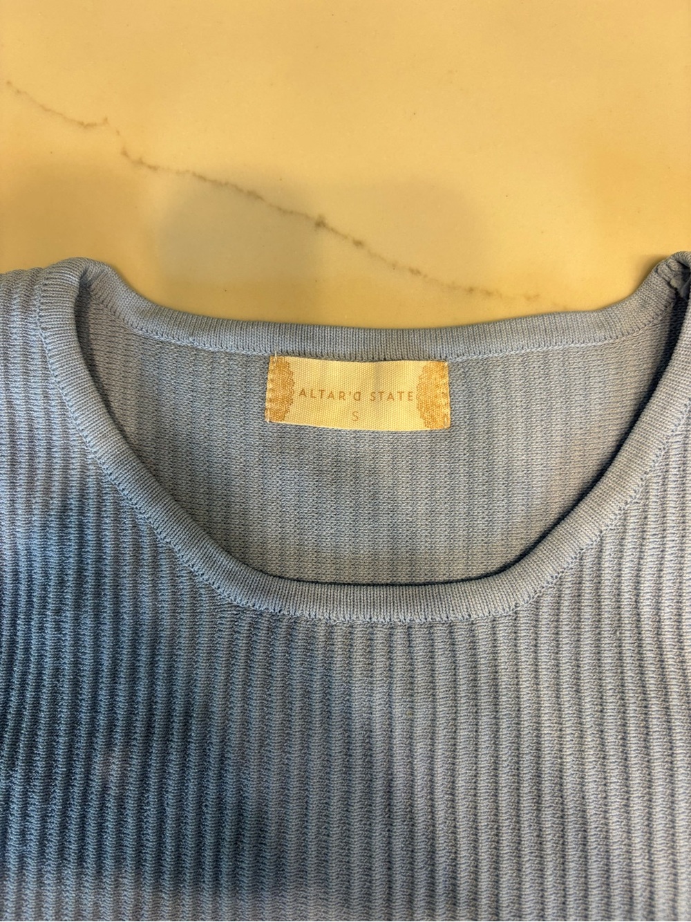 Altar'd State Light Blue Ribbed Tank - Picture 3 of 4